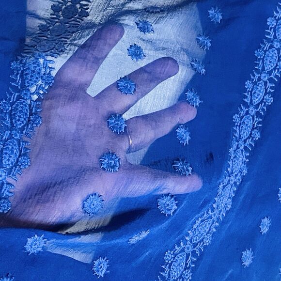 Anthropologie ZOA Womens XS Sheer Silk Purple Wrap Crop Dolman Blouse Boho Top - Picture 8 of 12